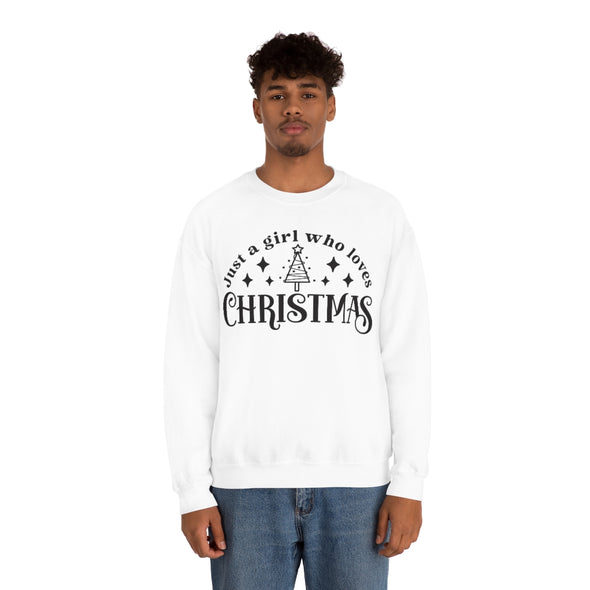 Just A Girl Who Loves Christmas Crewneck Sweatshirt