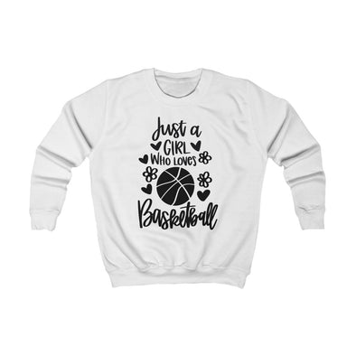 Just a girl who loves basketball- Kids Sweatshirt