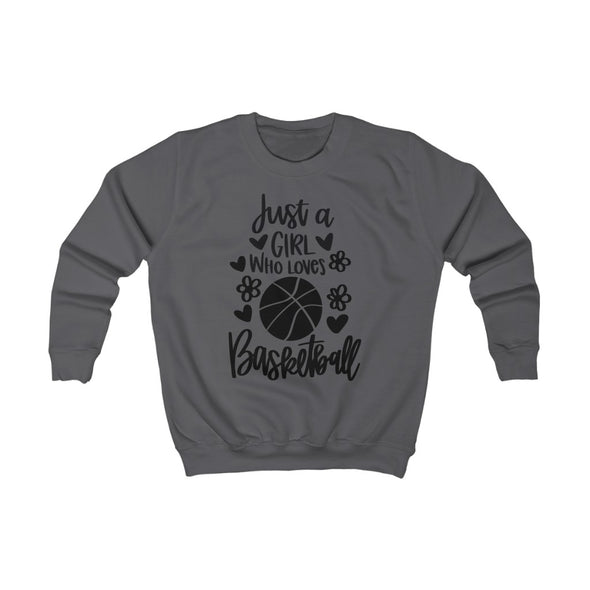 Just a girl who loves basketball- Kids Sweatshirt