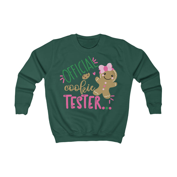 Official Cookie Tester with bow- Kids Sweatshirt