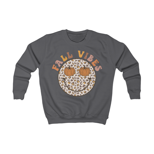 Fall Vibes Cheetah Smile - Kids Sweatshirt