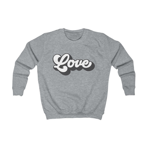 Love Vintage -Black- Kids Sweatshirt