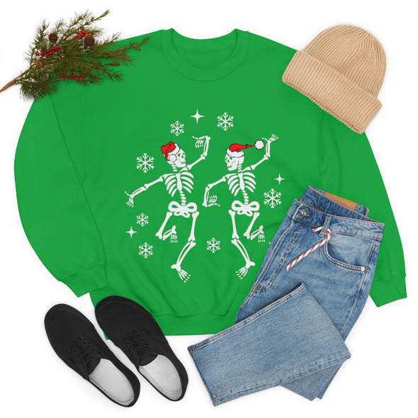 Dancing Christmas Skeletons Crewneck Sweatshirt