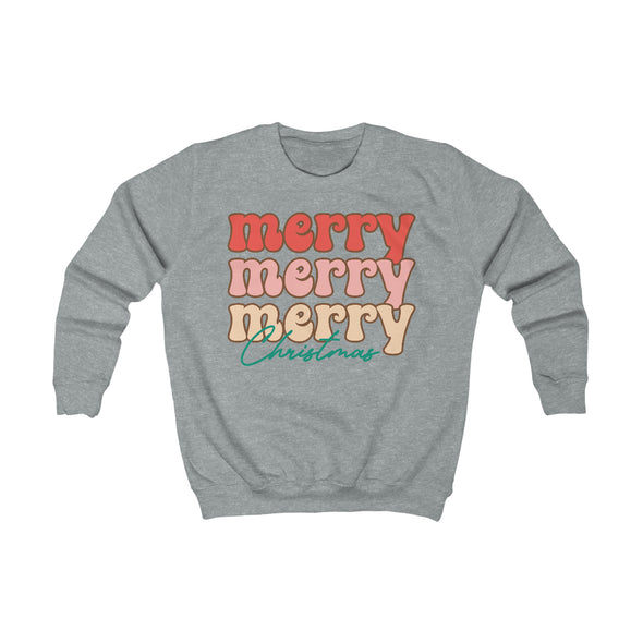 Merry Merry Merry Christmas- Kids Sweatshirt