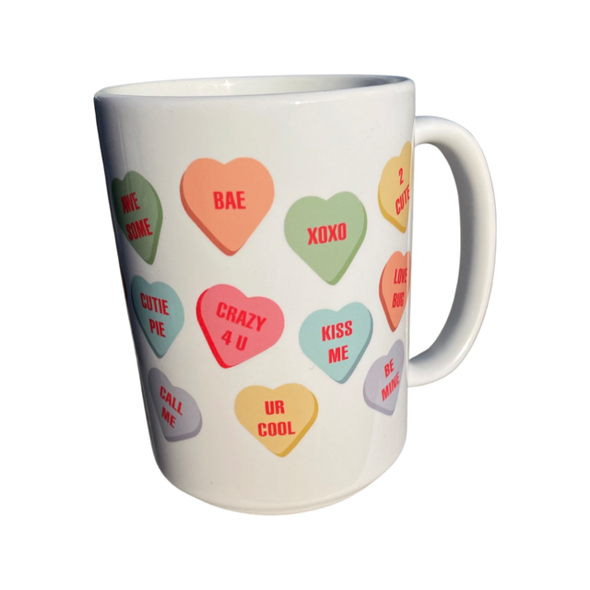 Valnetine's Day conversations Hearts- Ceramic Mug 15oz