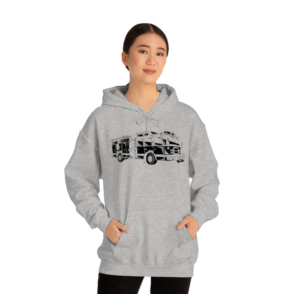 Fire Truck-  Hooded Sweatshirt