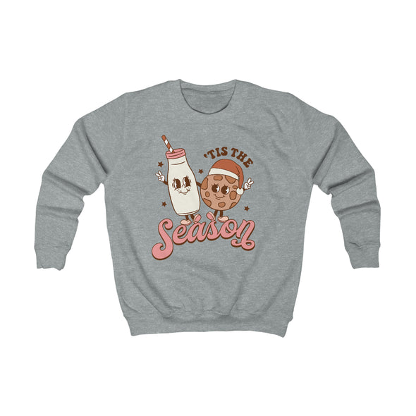 Tis' The Season, Cookies and Milk & Kids Sweatshirt