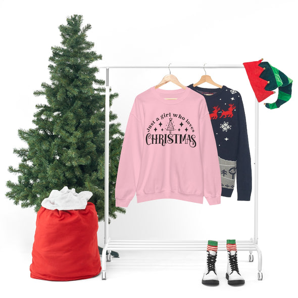 Just A Girl Who Loves Christmas Crewneck Sweatshirt