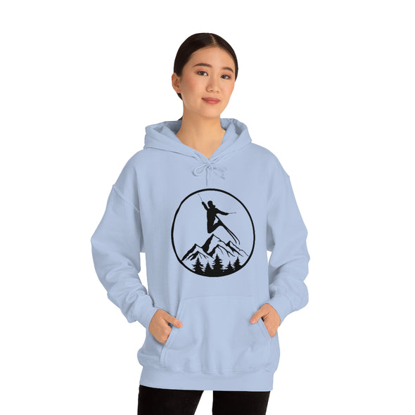 Ski on Mountain  -Hooded Sweatshirt