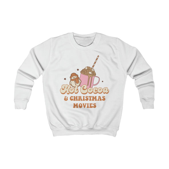 Hot Cocoa & Christmas Movies- Kids Sweatshirt