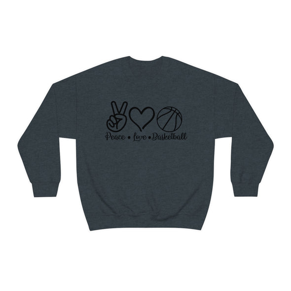 Peace Love Basketball - Crewneck Sweatshirt