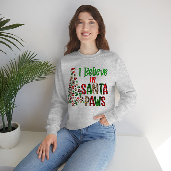 I Believe In Santa Paws Crewneck Sweatshirt